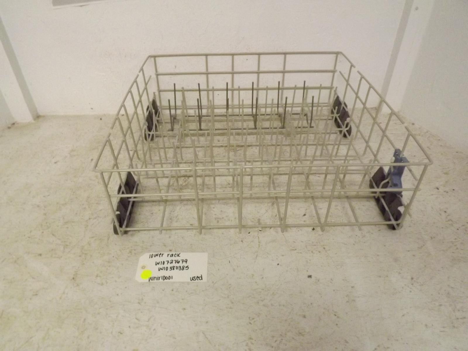 Whirlpool Dishwasher W10727679 W10380385 Lower Rack Used Whirlpool Dishwasher W10727679 W10380385 Lower Rack Used